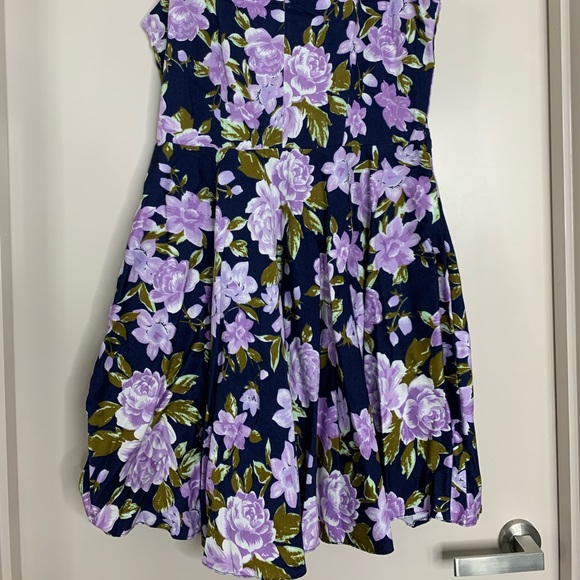 Purple floral dress - Picture 2 of 4